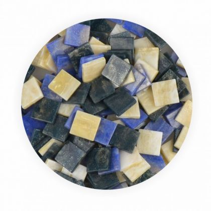 Mosaiksteine 10x10mm Glitter Mix blau 190 Stck 45 g