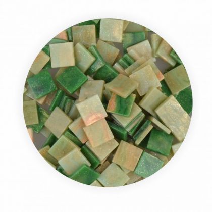 Mosaiksteine 10x10mm Glitter Mix grn 190 Stck 45 g