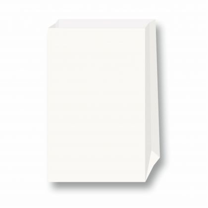Creleo - Papiertten blanko, Kreuzbodenbeutel Blockboden 120x60x210mm weiss