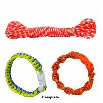 Paracord bunt rot weiss 3 mm 3 Meter
