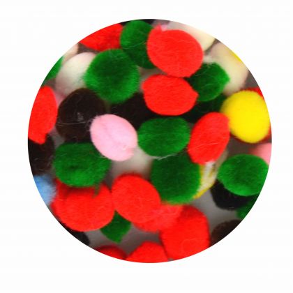 Pompons 50 Stck 10 mm gemischte Farben