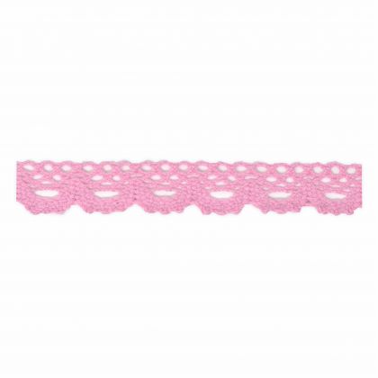 Rschenborte - Rschenband elastisch - kariert 18 mm rosa 2,5 Meter