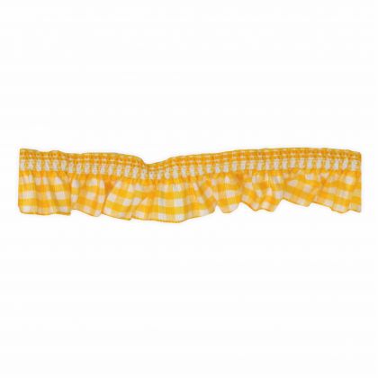 Rschenborte - Rschenband elastisch - kariert 18 mm gelb 2,5 Meter