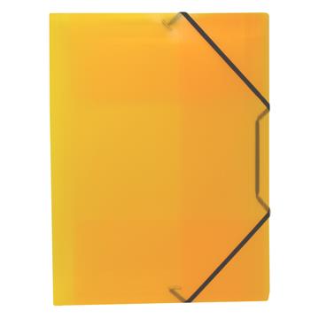 Sammelmappe - Gummizugmappe aus PP, Gelb A4 mit Eckspanner