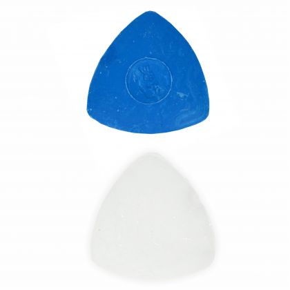 Schneiderkreide, 2-teilig weiss + blau je 5,5 cm dreieckig