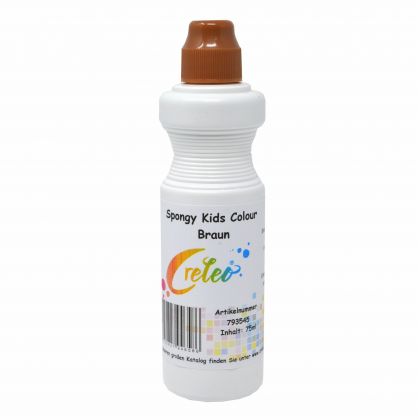 Spongy Kids Colour - braun 75 ml Kindermalfarbe mit Schwamm