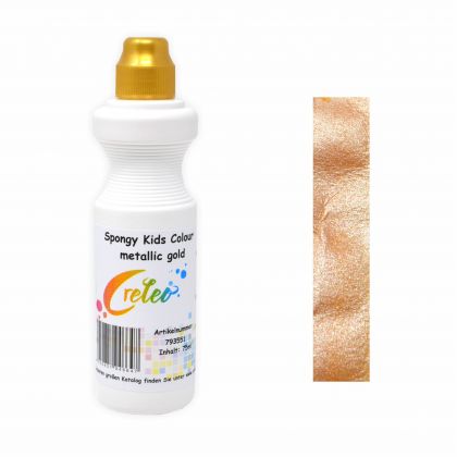Spongy Kids Colour - metallic gold 75 ml Kindermalfarbe mit Schwamm