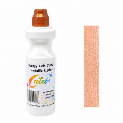 Spongy Kids Colour - metallic kupfer 75 ml Kindermalfarbe mit Schwamm