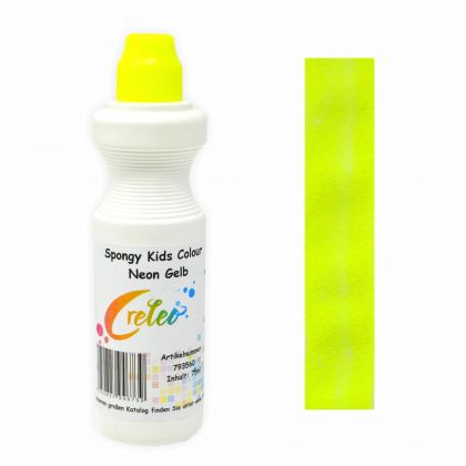 Spongy Kids Colour - Neon gelb 75 ml Kindermalfarbe mit Schwamm