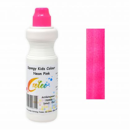 Spongy Kids Colour - Neon pink 75 ml Kindermalfarbe mit Schwamm