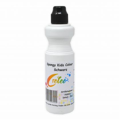 Spongy Kids Colour - schwarz 75 ml Kindermalfarbe mit Schwamm