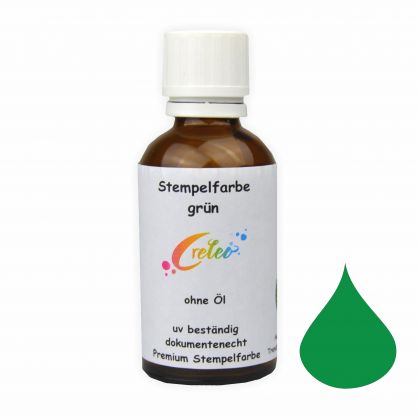 Stempelfarbe grün 50 ml ohne Öl Premium Stempelfarbe PREISHIT