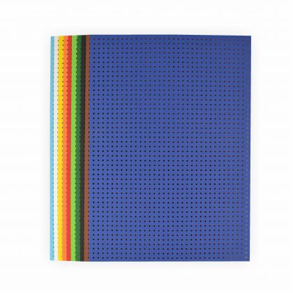 Creleo - Stickkarton 300g/m, 17,5x24,5cm 10 Blatt farbig sortiert unbedruckt