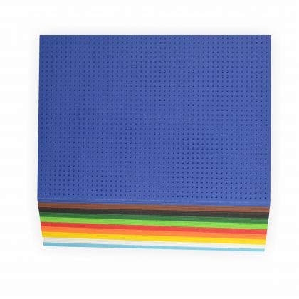 Creleo - Stickkarton 300g/m, 17,5x24,5cm 40 Blatt farbig sortiert unbedruckt