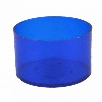 Teelichthüllen 25 Stück blau transparent Kunststoff