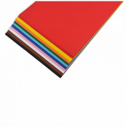 Creleo - Tonpapier farbig sortiert 130g/m, 50x70cm, 10 Bogen / Bltter