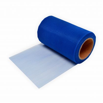 Tllband - einfarbig - 100 mm blau 15 Meter Dekoband Geschenkband Schleifenband Tischlufer