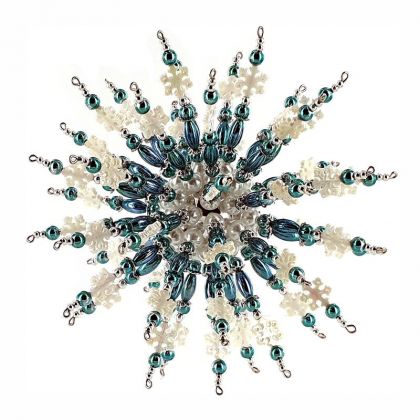 Perlensterne in 3D Turquoise Star trkis Bastelset