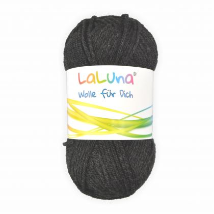 Uni Wolle anthrazit  100 % Polyacryl Wolle 50g - 135m, Garn zum Stricken & Hkeln, Marke: LaLuna