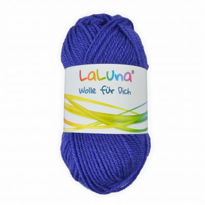 Uni Wolle lila - blau 100 % Polyacryl Wolle 50g - 135m, Garn zum Stricken & Hkeln, Marke: LaLuna