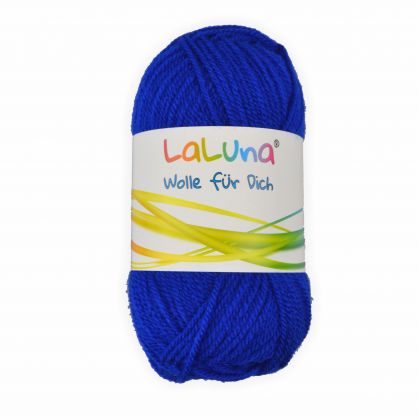 Uni Wolle blau 100 % Polyacryl Wolle 50g - 135m, Garn zum Stricken & Hkeln, Marke: LaLuna