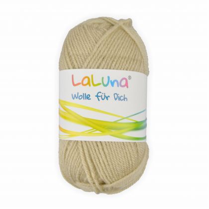 Uni Wolle cappuccino  100 % Polyacryl Wolle 50g - 135m, Garn zum Stricken & Hkeln, Marke: LaLuna