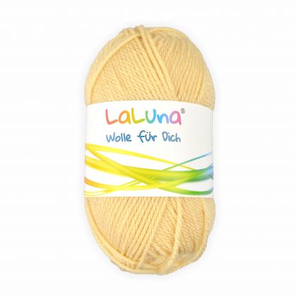 Uni Wolle creme 100 % Polyacryl Wolle 50g - 135m, Garn zum Stricken & Hkeln, Marke: LaLuna