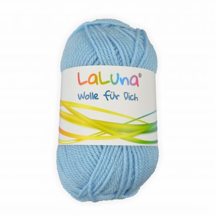 Uni Wolle eisblau 100 % Polyacryl Wolle 50g - 135m, Garn zum Stricken & Hkeln, Marke: LaLuna