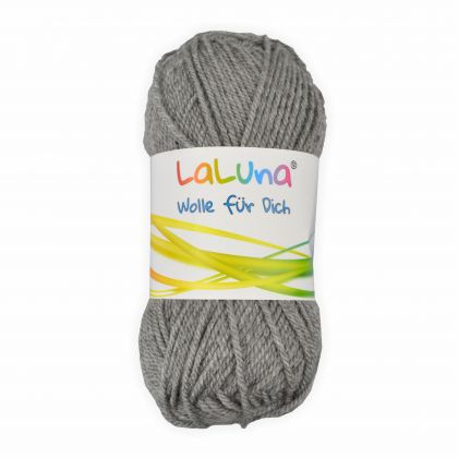 Uni Wolle grau 100 % Polyacryl Wolle 50g - 135m, Garn zum Stricken & Hkeln, Marke: LaLuna
