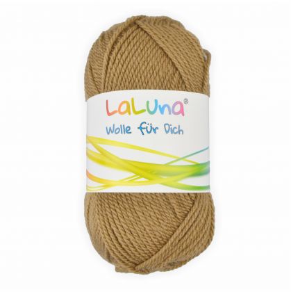 Uni Wolle hellbraun 100 % Polyacryl Wolle 50g - 135m, Garn zum Stricken & Hkeln, Marke: LaLuna