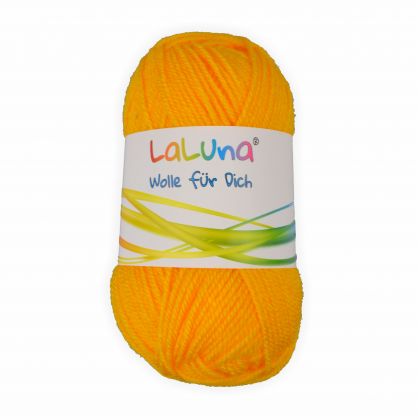 Uni Wolle maisgelb 100 % Polyacryl Wolle 50g - 135m, Garn zum Stricken & Hkeln, Marke: LaLuna