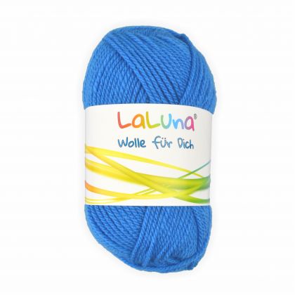 Uni Wolle mittelblau 100 % Polyacryl Wolle 50g - 135m, Garn zum Stricken & Häkeln, Marke: LaLuna®