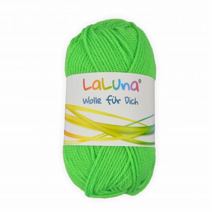 Uni Wolle neon grn 100 % Polyacryl Wolle 50g - 135m, Garn zum Stricken & Hkeln, Marke: LaLuna