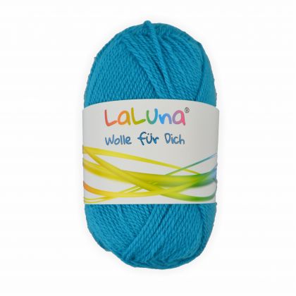 Uni Wolle trkis 100 % Polyacryl Wolle 50g - 135m, Garn zum Stricken & Hkeln, Marke: LaLuna