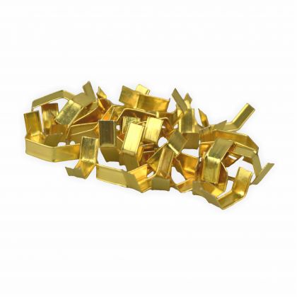 Creleo - Verschlussclips 4 cm lang 25 Stück, gold glänzend Verschluss-Clips
