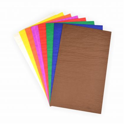 Wabenpapier Bastelset 8 Farben 33x20 cm rot, blau, grün, braun,  weiß, gelb, orange, pink