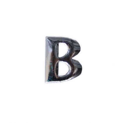 Wachsbuchstaben B silber 12 mm