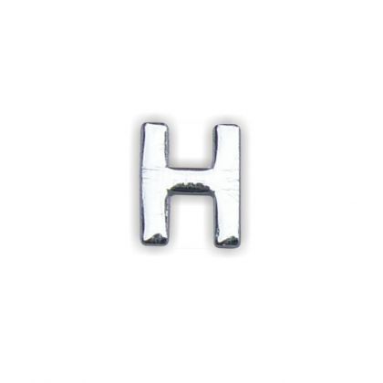 Wachsbuchstabe H silber 8 mm