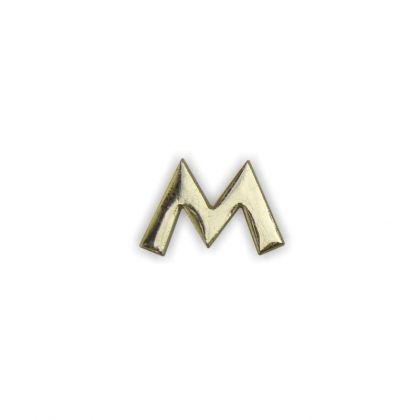 Wachsbuchstaben M gold 12 mm