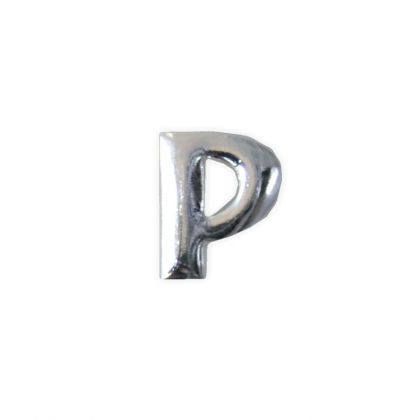 Wachsbuchstaben P silber 12 mm
