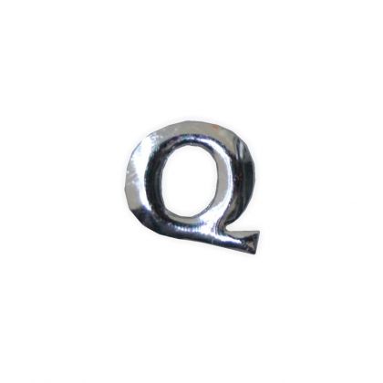 Wachsbuchstaben Q silber 12 mm