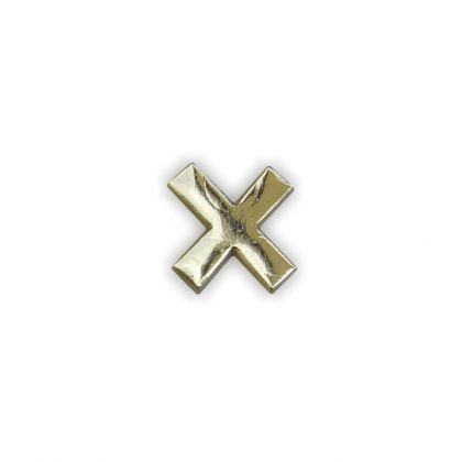 Wachsbuchstaben X gold 12 mm
