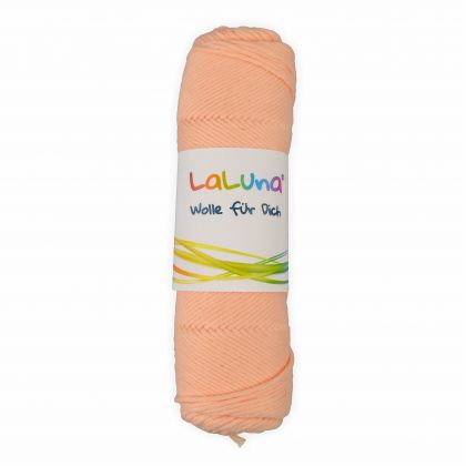 Wolle uni Serie -Florida- aprico 100 % Baumwolle 50g, Hkelgarn Schulgarn Topflappengarn Marke: LaLuna