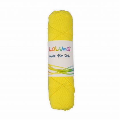 Wolle uni Serie -Florida- gelb 100 % Baumwolle 50g, Hkelgarn Schulgarn Topflappengarn Marke: LaLuna