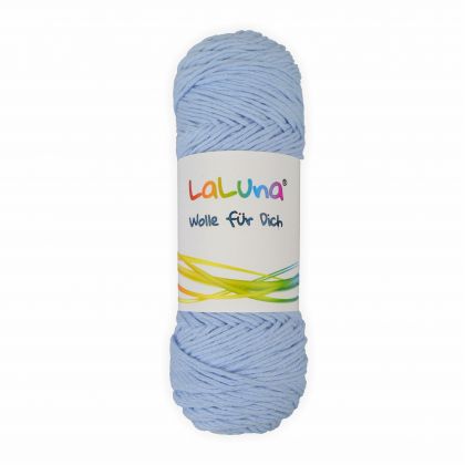 Wolle uni Serie -Florida- hellblau 100 % Baumwolle 50g, Hkelgarn Schulgarn Topflappengarn Marke: LaLuna