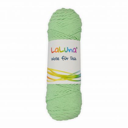 Wolle uni Serie -Florida- hellgrn 100 % Baumwolle 50g, Hkelgarn Schulgarn Topflappengarn Marke: LaLuna