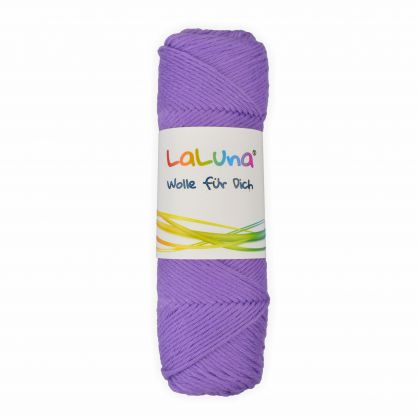 Wolle uni Serie -Florida- lila 100 % Baumwolle 50g, Häkelgarn Schulgarn Topflappengarn Marke: LaLuna®