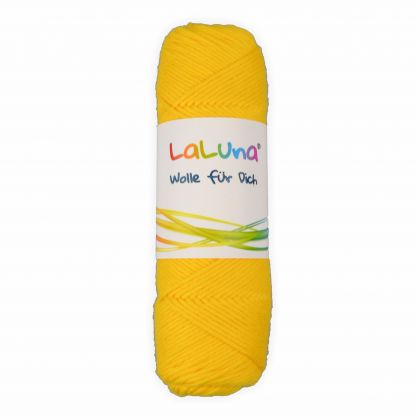 Wolle uni Serie -Florida- maisgelb 100 % Baumwolle 50g, Hkelgarn Schulgarn Topflappengarn Marke: LaLuna