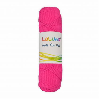 Wolle uni Serie -Florida- pink 100 % Baumwolle 50g, Hkelgarn Schulgarn Topflappengarn Marke: LaLuna