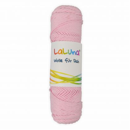 Wolle uni Serie -Florida- rose 100 % Baumwolle 50g, Hkelgarn Schulgarn Topflappengarn Marke: LaLuna